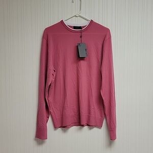 G/FORE long sleeve crew neck pink sweater men's large NWT golf